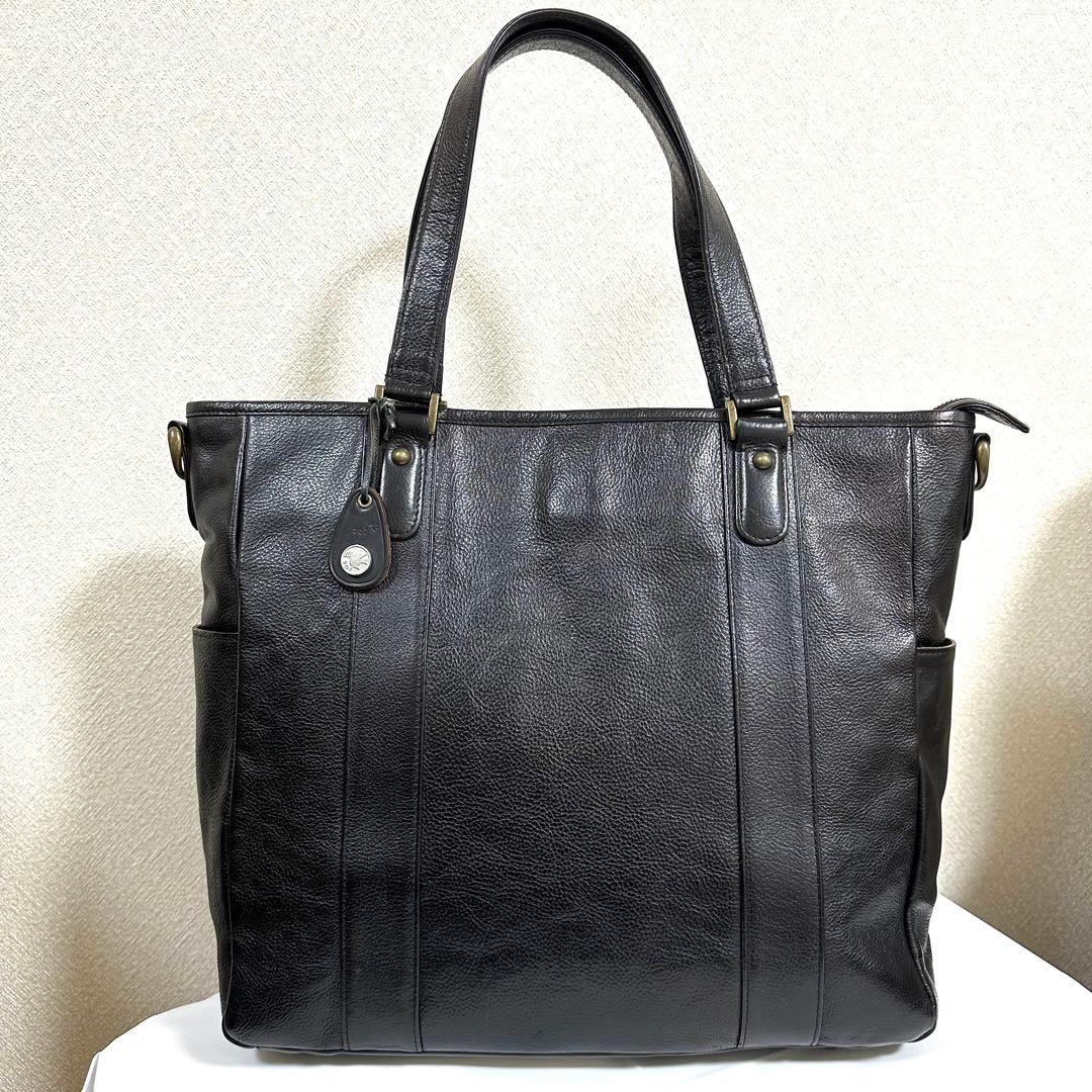 【美品】sot トートバッグ ZEBU レザー 2way ブラック A4収納可