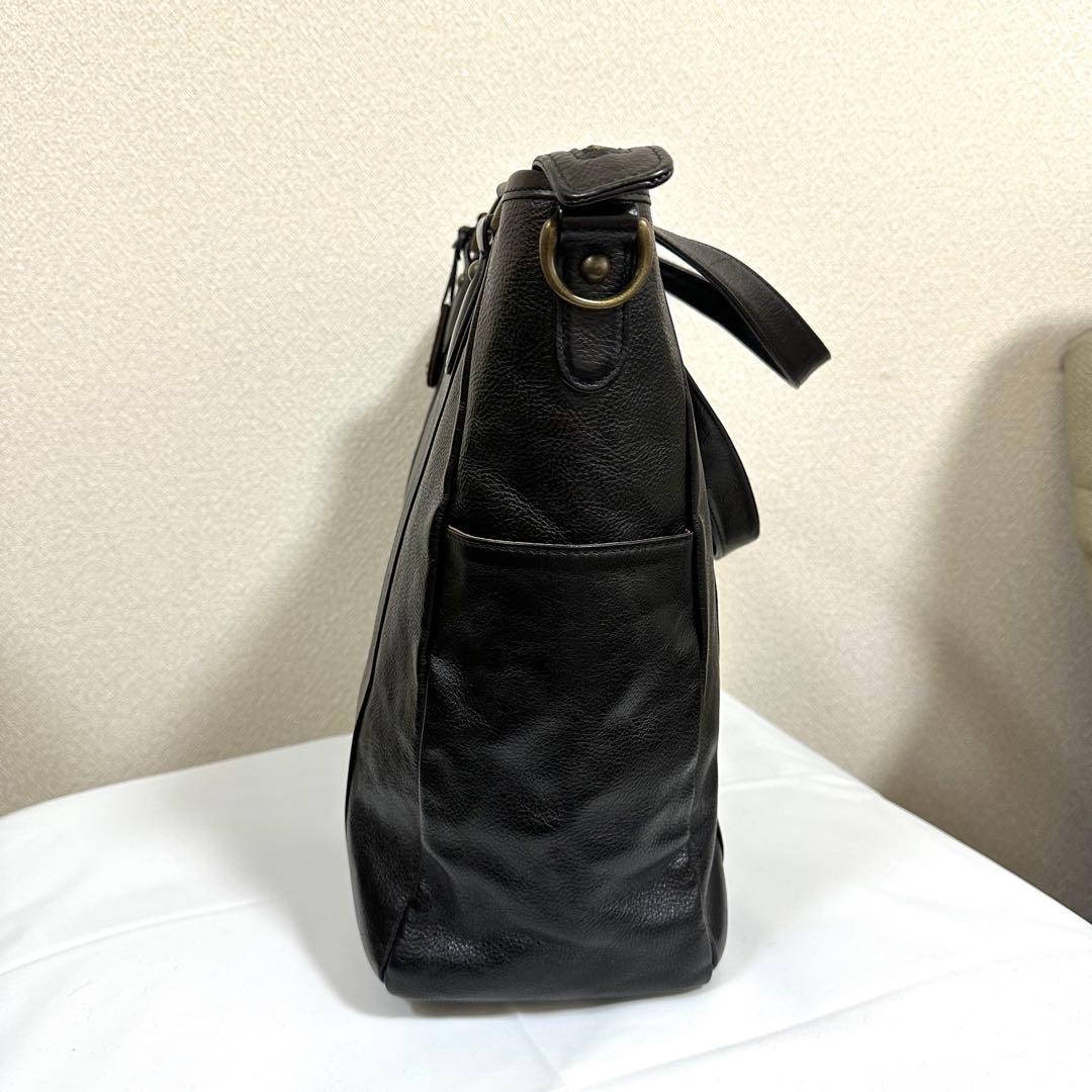 【美品】sot トートバッグ ZEBU レザー 2way ブラック A4収納可