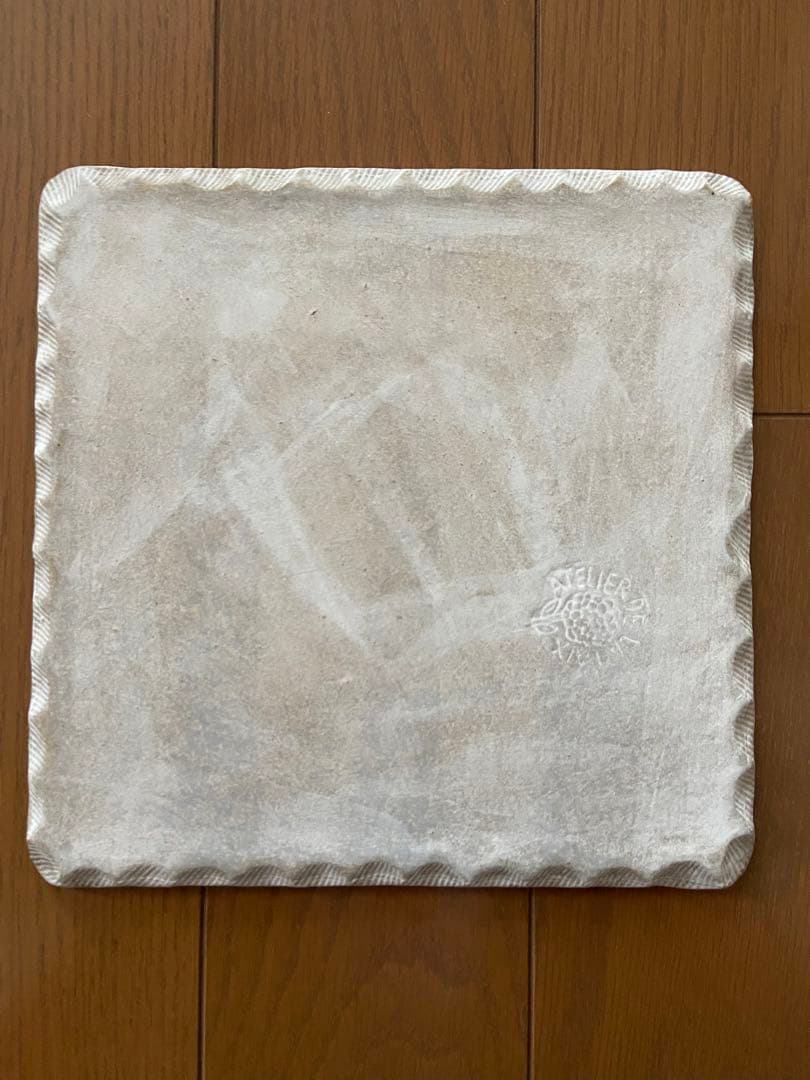 makoto kagoshima 鹿児島睦 ハンドメイド 陶板 植物ブルー