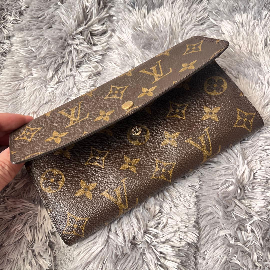 ルイヴィトン　ポルトモネクレディ　長財布　モノグラムキャンバス　ブラウン