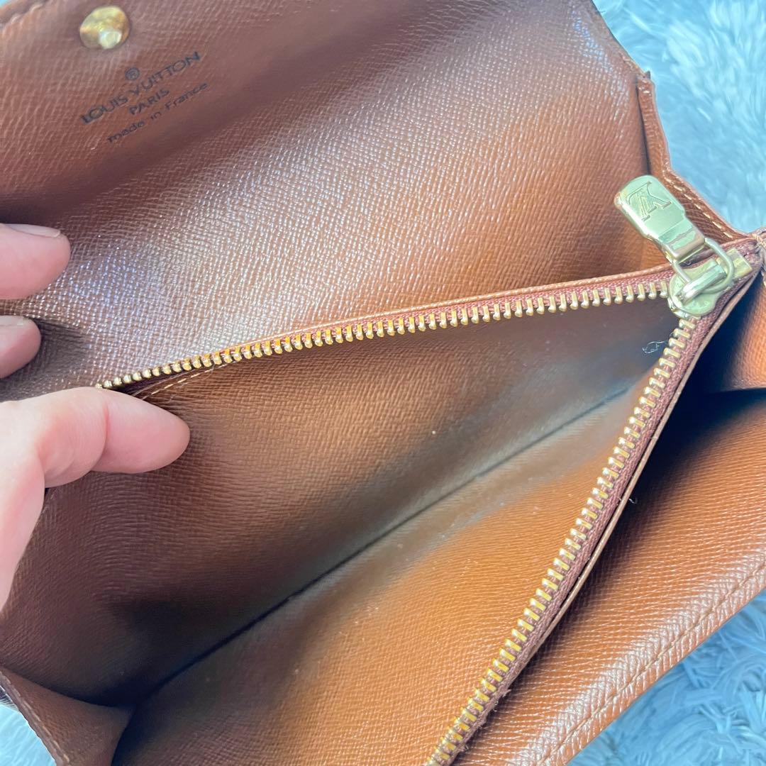 ルイヴィトン　ポルトモネクレディ　長財布　モノグラムキャンバス　ブラウン