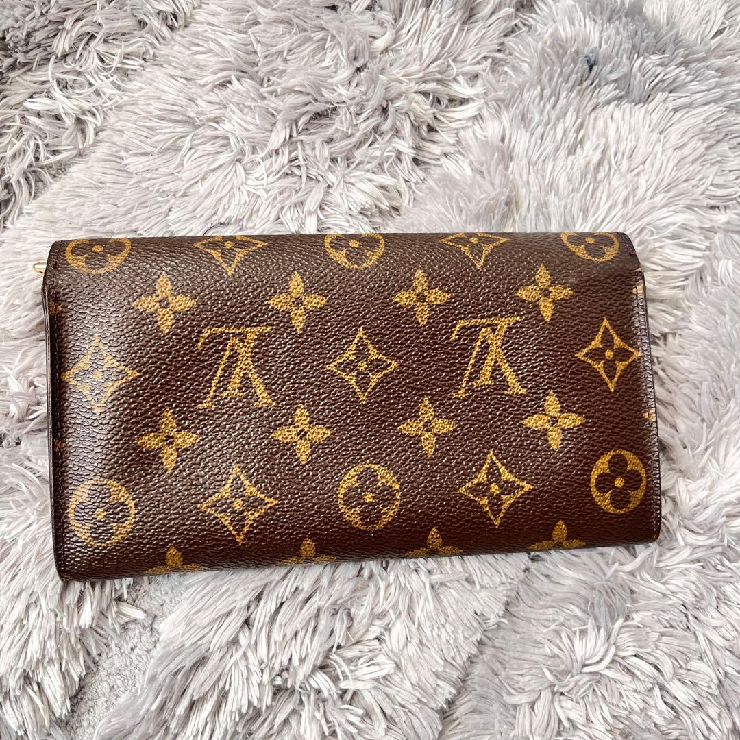 ルイヴィトン　ポルトモネクレディ　長財布　モノグラムキャンバス　ブラウン