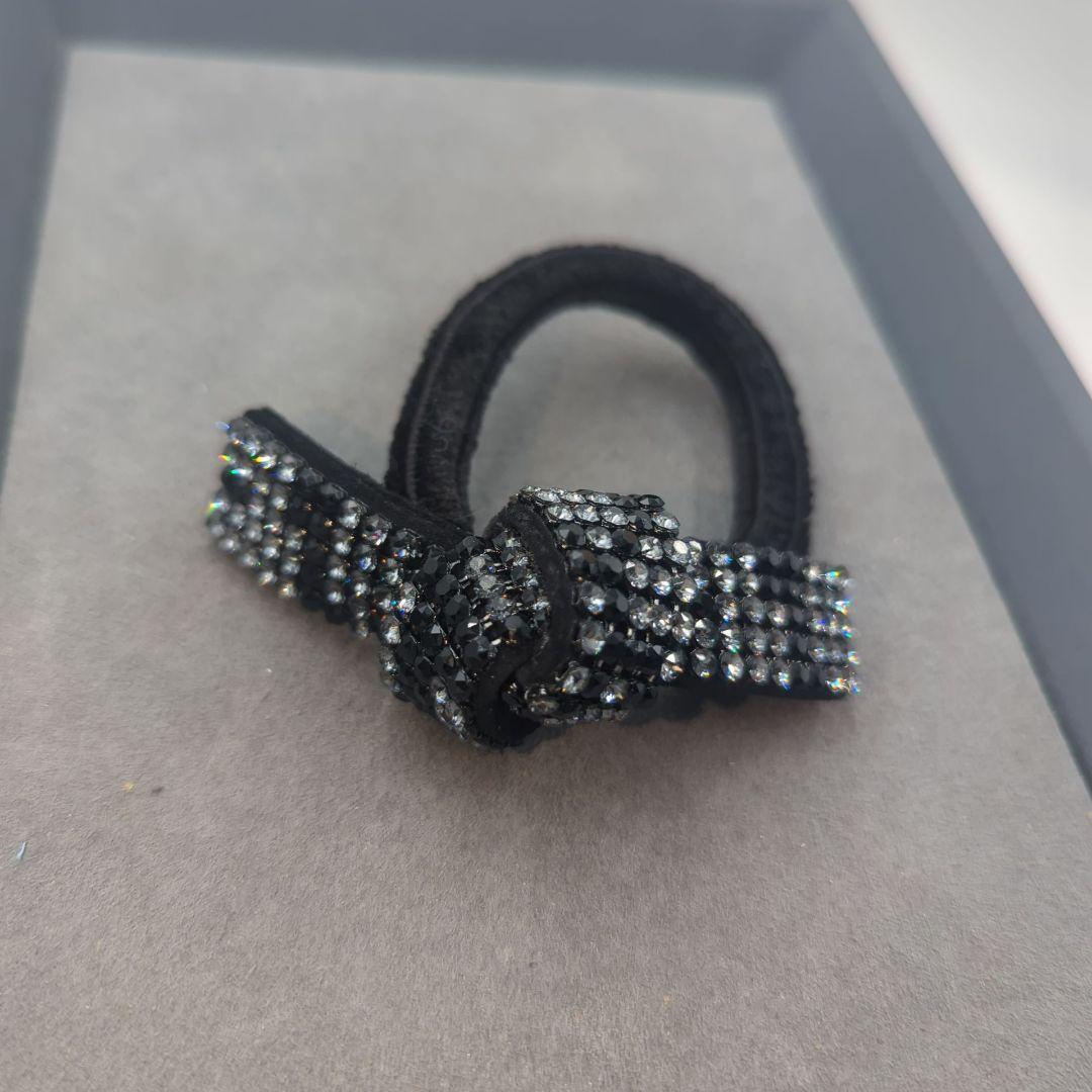 acca アッカ ブリジット ドレスポニー ヘアゴム シュシュ ブラック