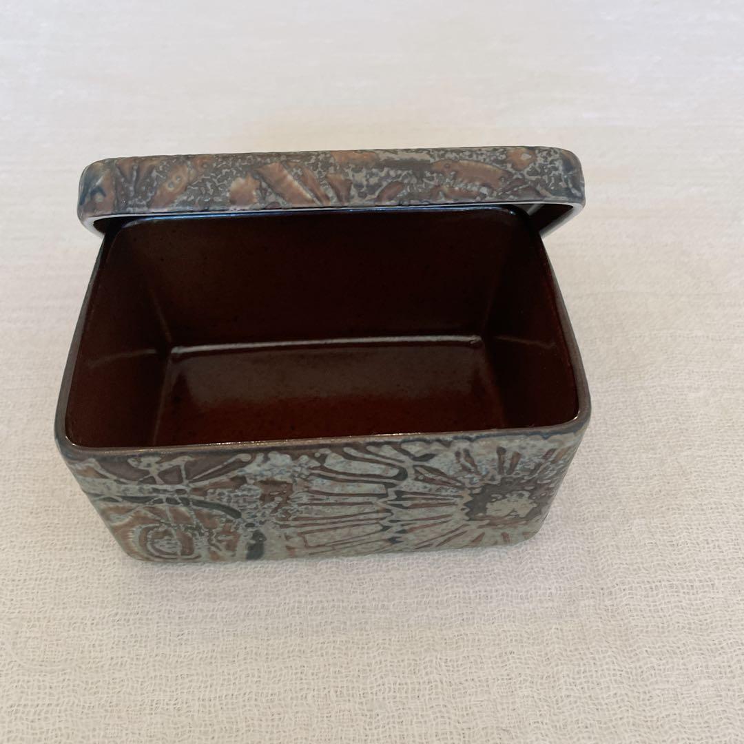 ロイヤルコペンハーゲン　バッカ　バターケース　幾何学模様　ニルストーソン　ケース