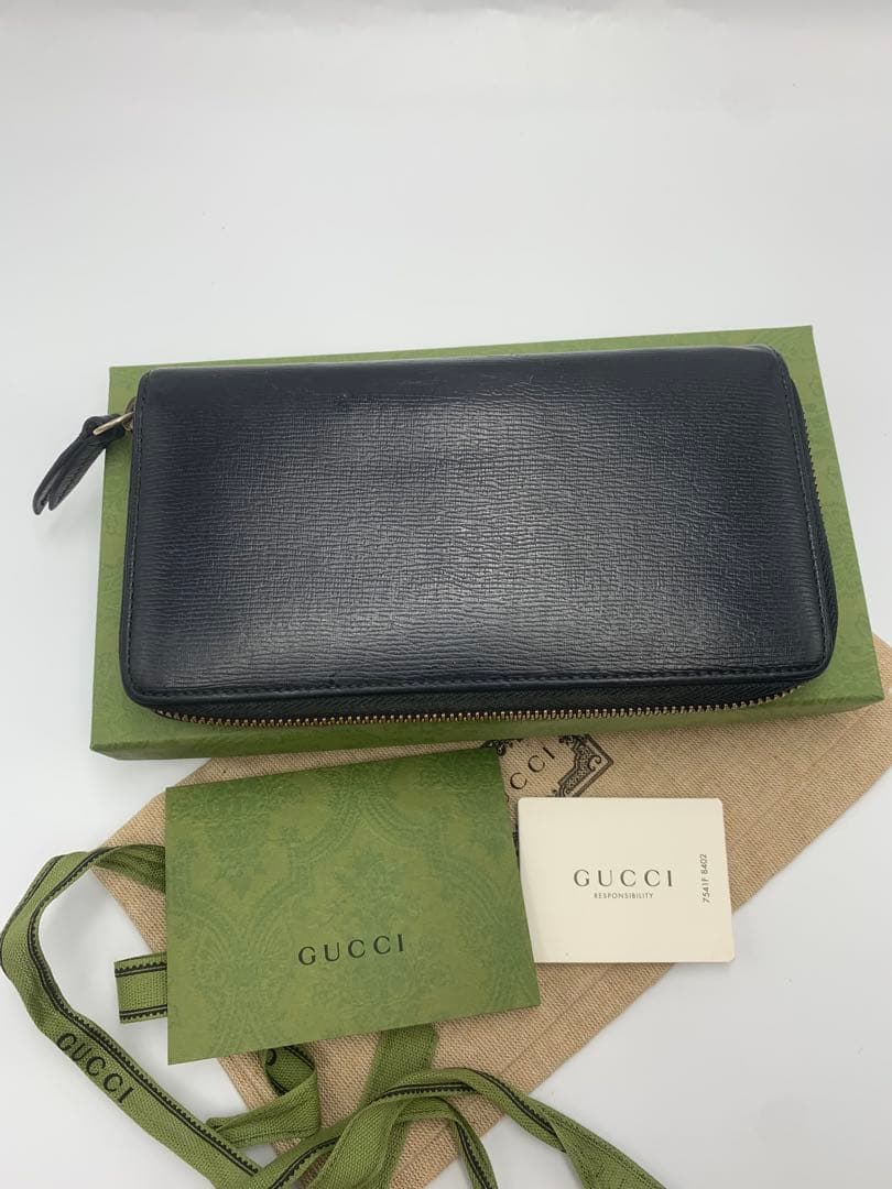 GUCCI グッチ キングスネーク 長財布 レザー ラウンドファスナー