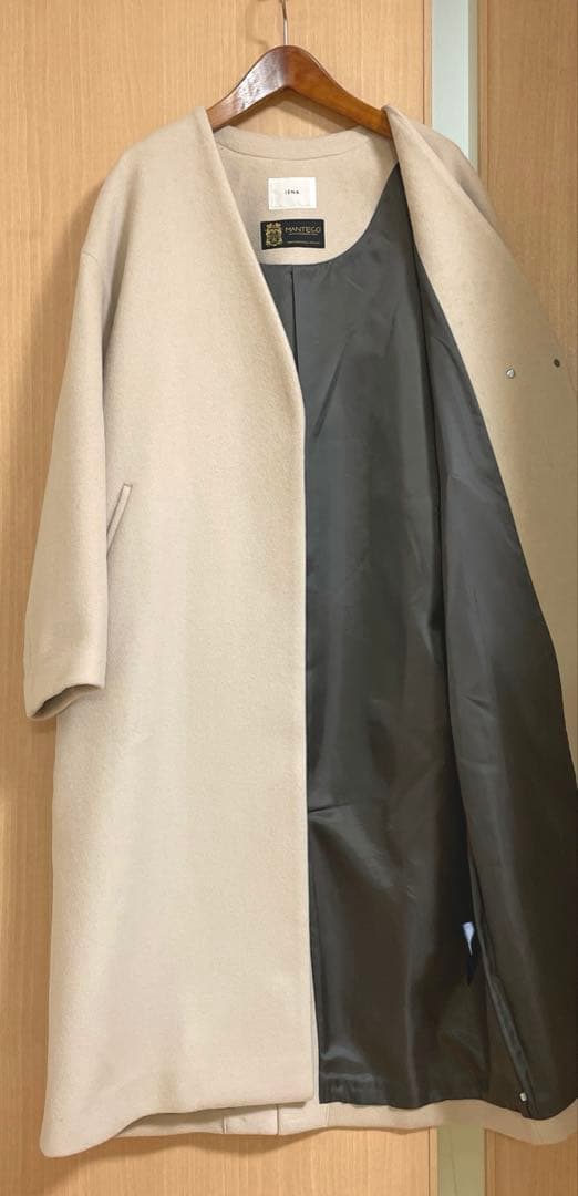 ☆美品☆ イエナ 定価48,400円 MANTECOノーカラーコート　38