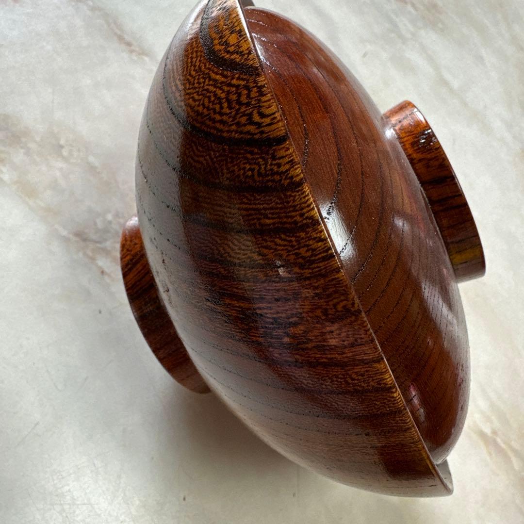 木製　雑煮　汁椀　お椀蓋付き　お雑煮　漆器4客セット