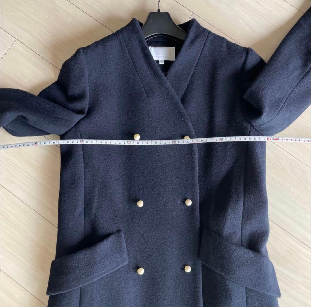 未使用に近い　毛100% LESTERAパールチェスターコートMサイズ