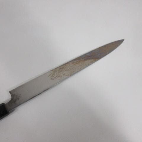 0122Z【未使用保管品】佑成 本霞青鋼 柳刃庖丁 300mm 包丁