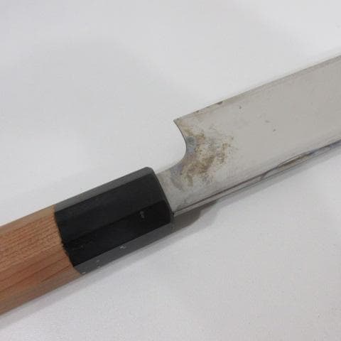 0122Z【未使用保管品】佑成 本霞青鋼 柳刃庖丁 300mm 包丁