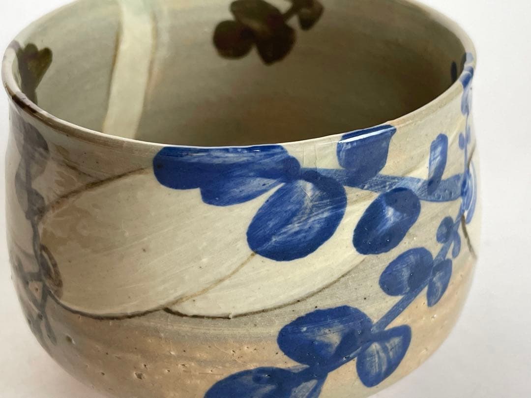 陶芸家　土屋雲善　布志名　大根絵　茶碗　抹茶碗　二重箱