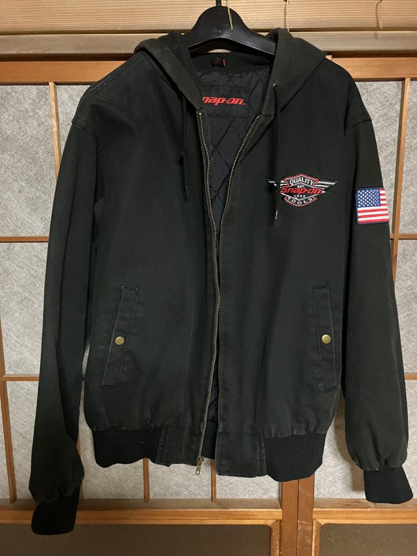Snap-on フード付きジャケット 黒　サイズＬ