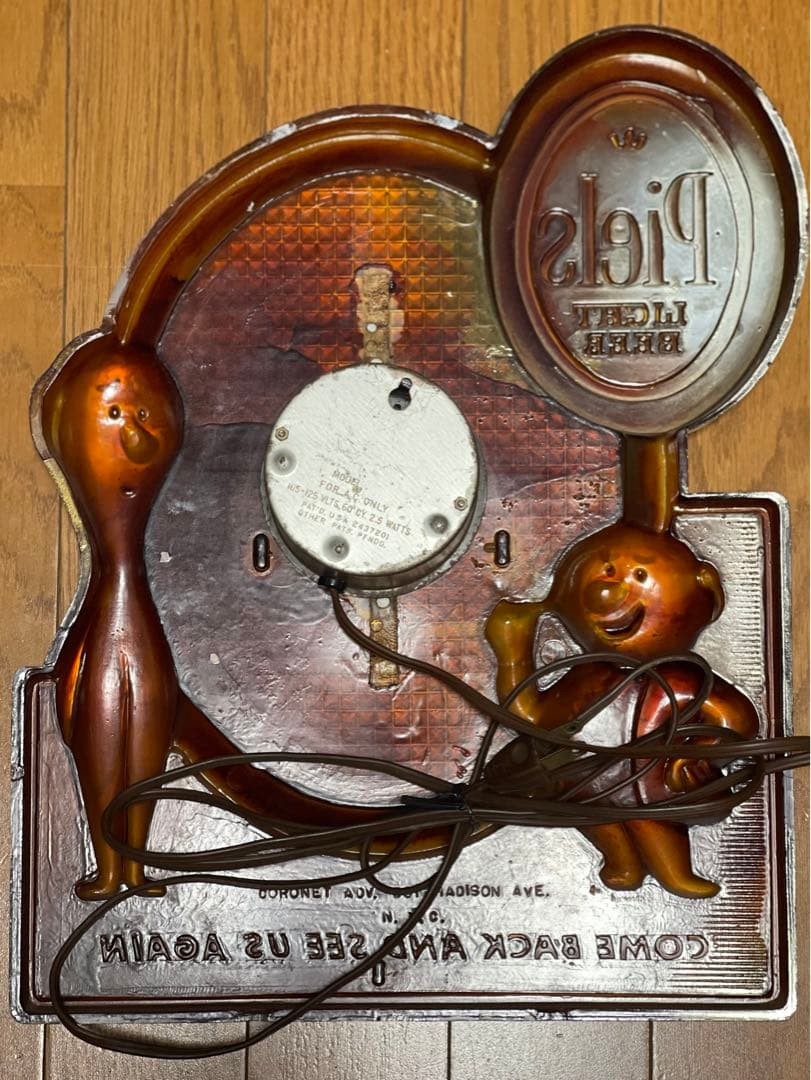 1959年Piels Beerピールズビール★バート＆ハリービンテージ壁掛け時計