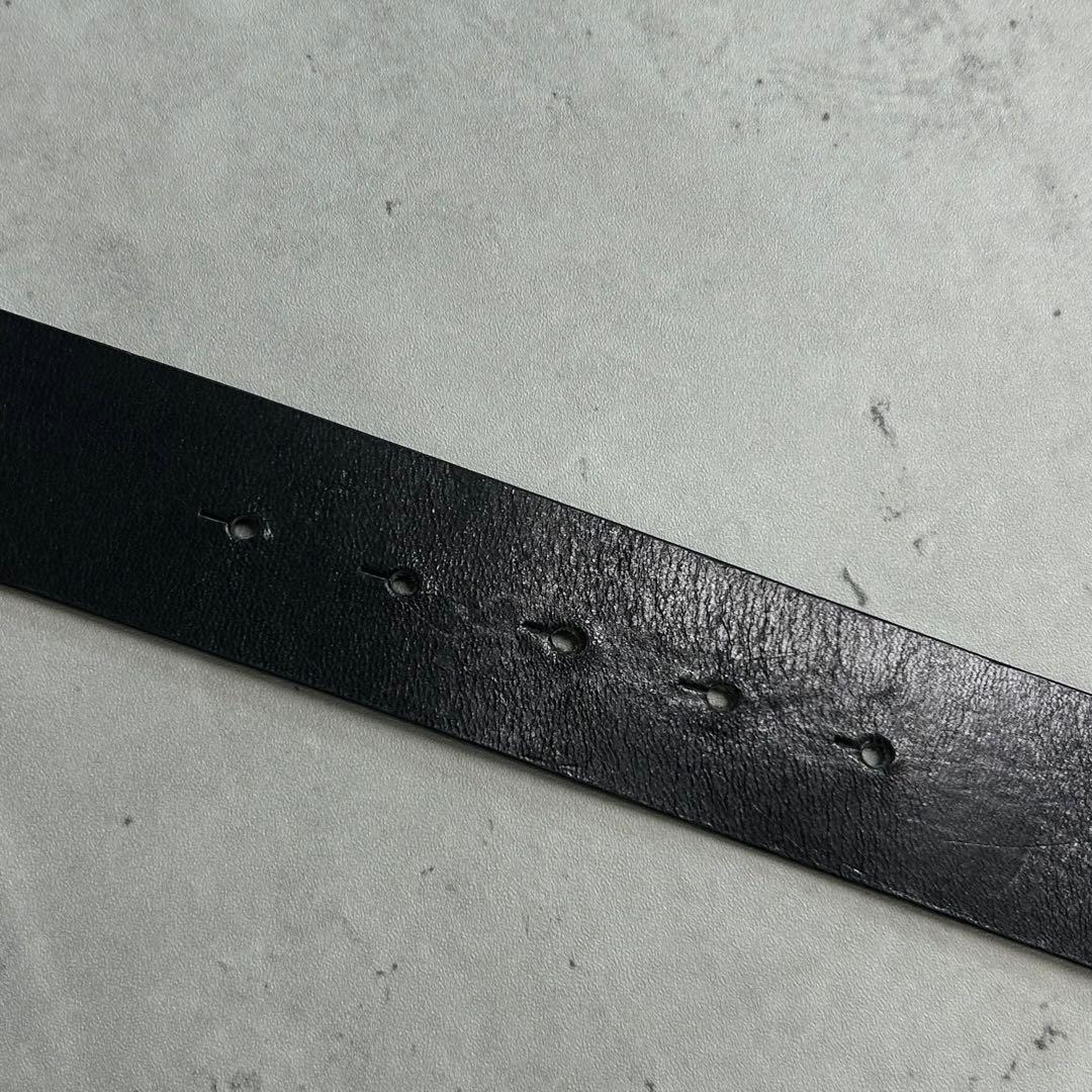 DIESEL ディーゼル レザー ベルト バックル ロゴ X08516 ブラック