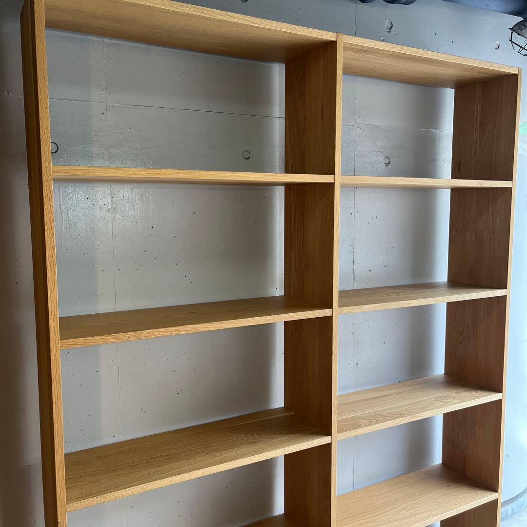 美品★無印 スタッキングシェルフ・ワイド・５段+追加５段・オーク材