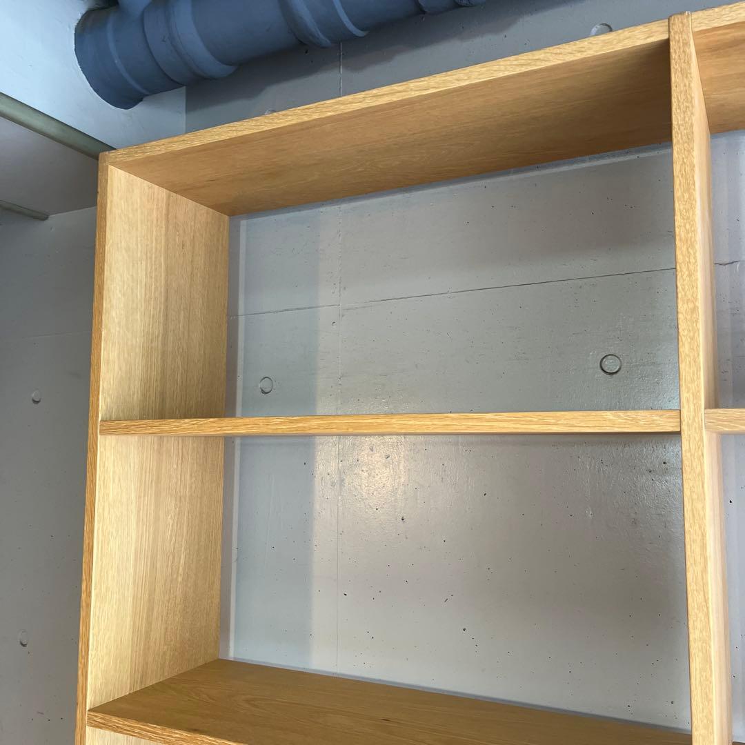 美品★無印 スタッキングシェルフ・ワイド・５段+追加５段・オーク材