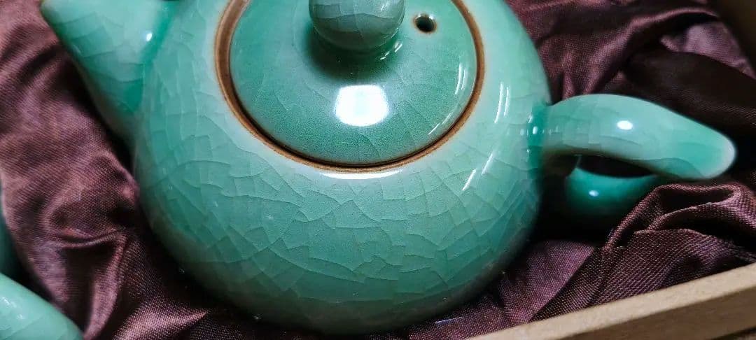 #龍泉青磁茶器 10件セット#世界文化遺産 韓美林