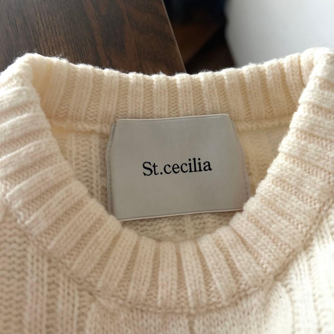 st.cecilia girlish ガーリッシュ♡ぺプラムケーブルニット