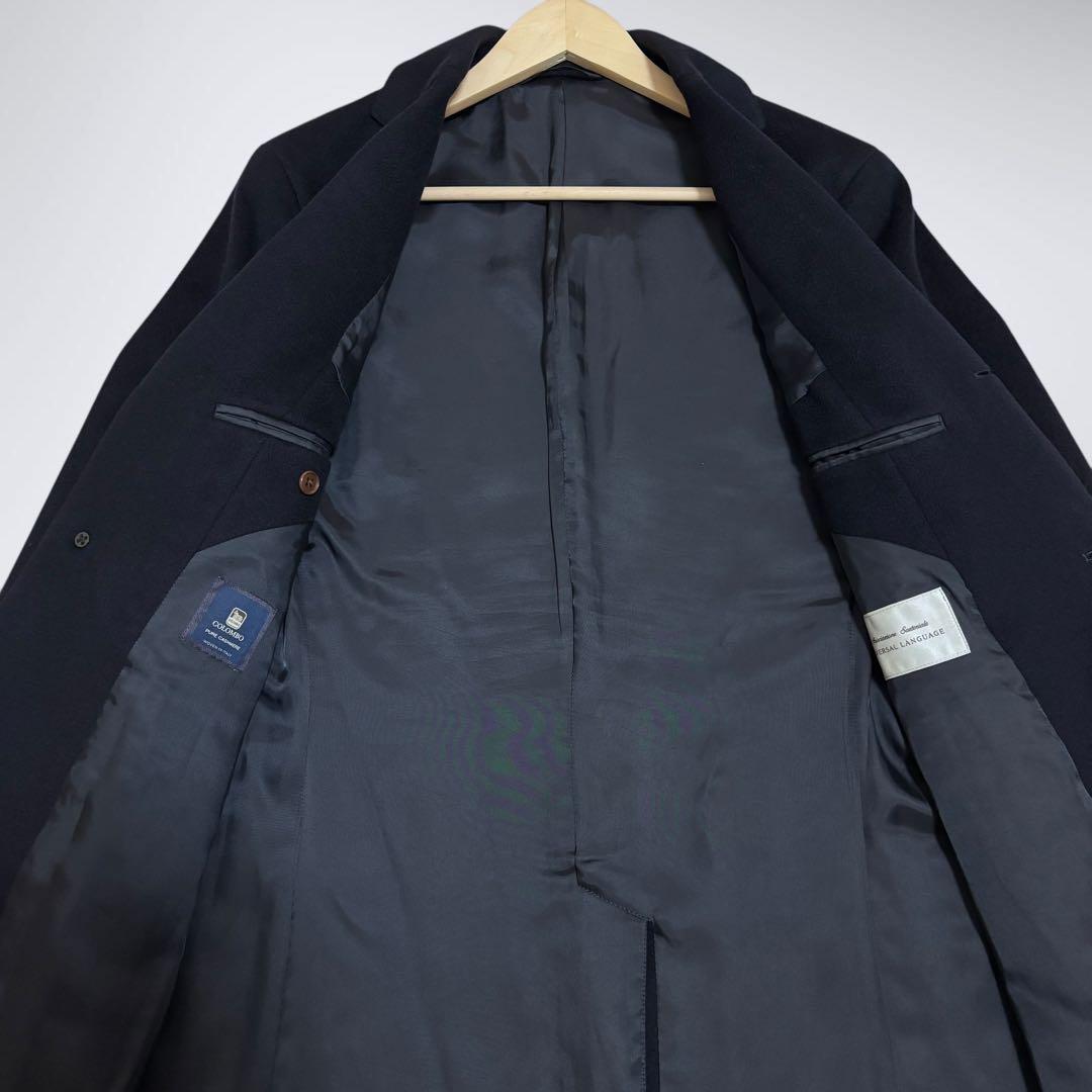 極美品 ユニバーサルランゲージ コロンボ カシミヤ100 チェスターコート S