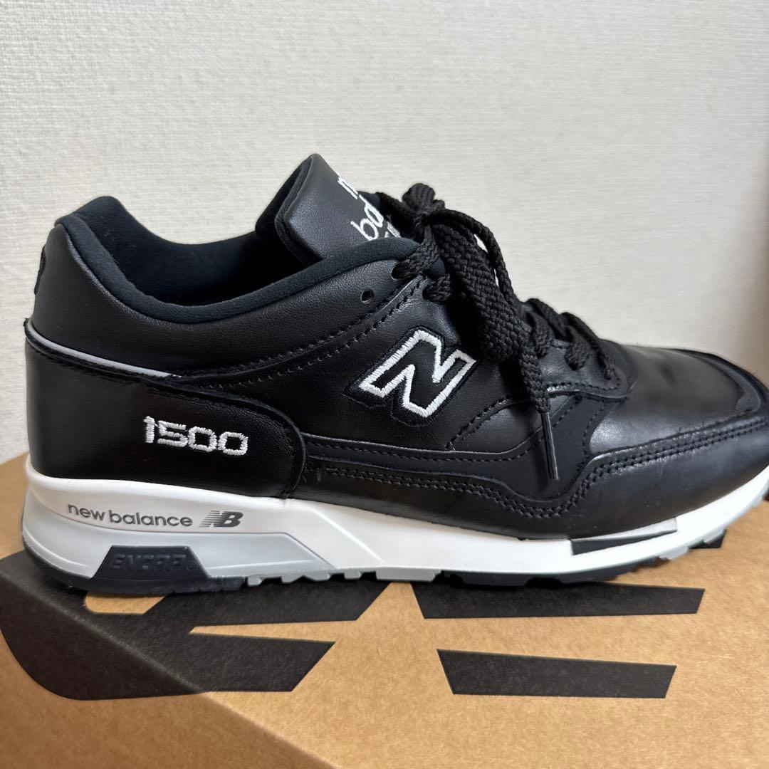 ニューバランス Made in UK 1500 24㎝　ブラックレザー