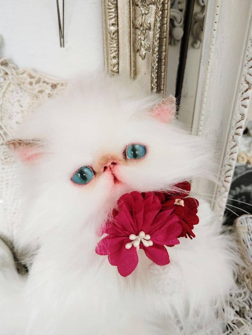 家族募集❤ふわふわ♡子猫のフゥちゃん♡アートドール♡ぬいぐるみ♡