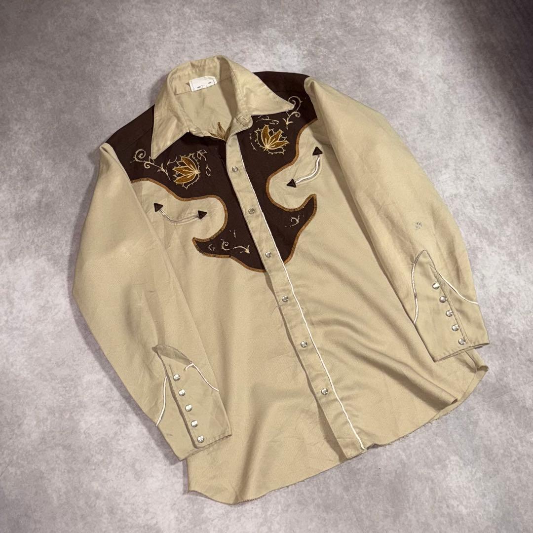 50s HBARC レーヨンギャバ ウエスタンシャツ