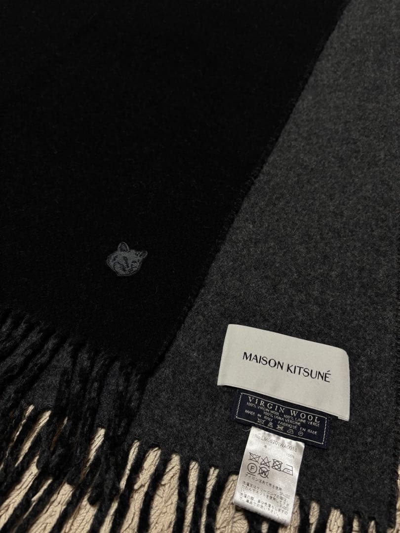 MAISON KITSUNE 大判 マフラー バージンウール