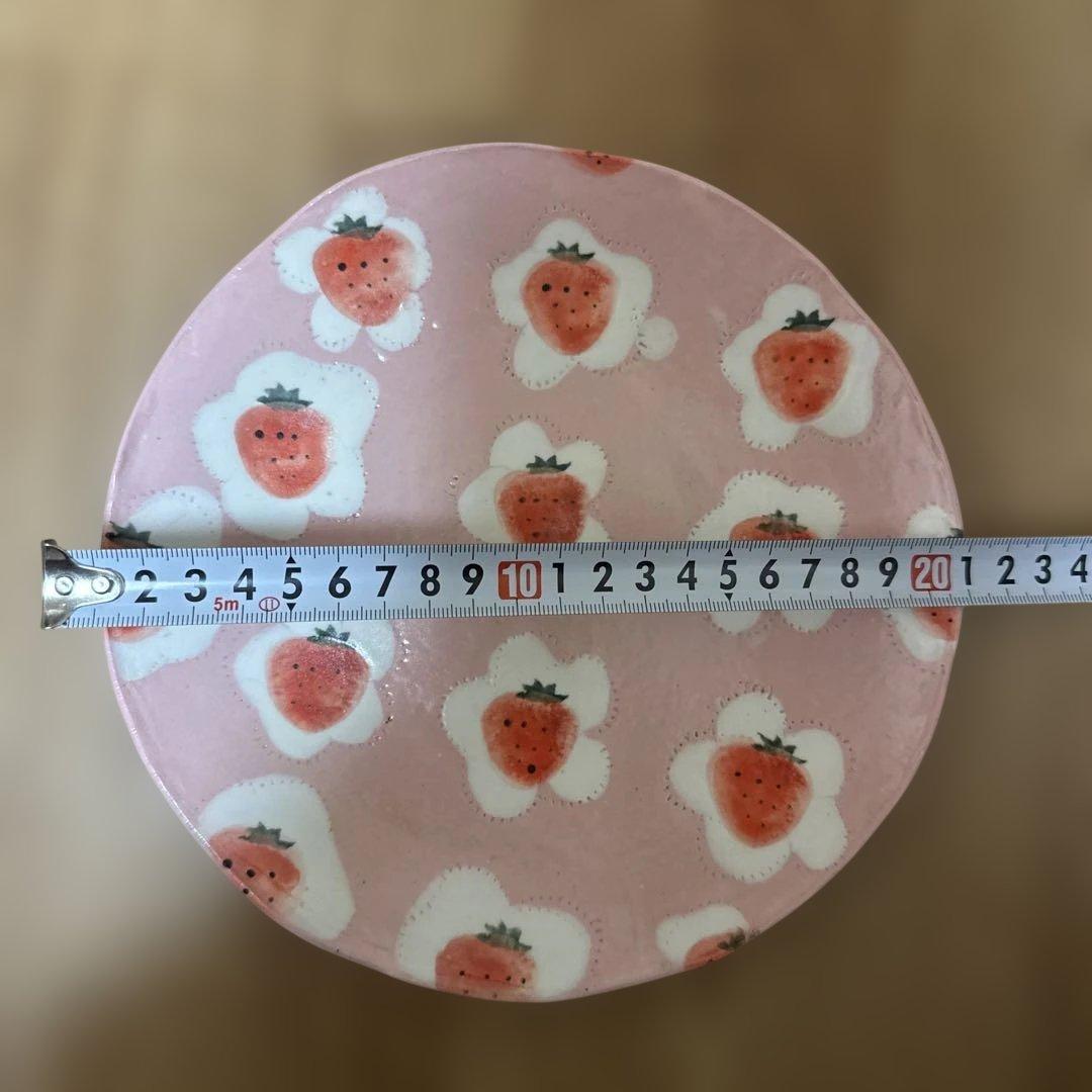 やまぐちあさこ　いちごプレート 約20cm