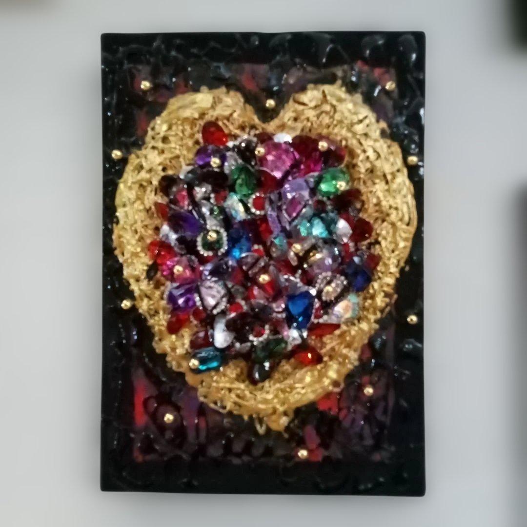 壁掛けアート　ハートアート　インテリア　良縁祈願　恋愛成就祈願‼️アート