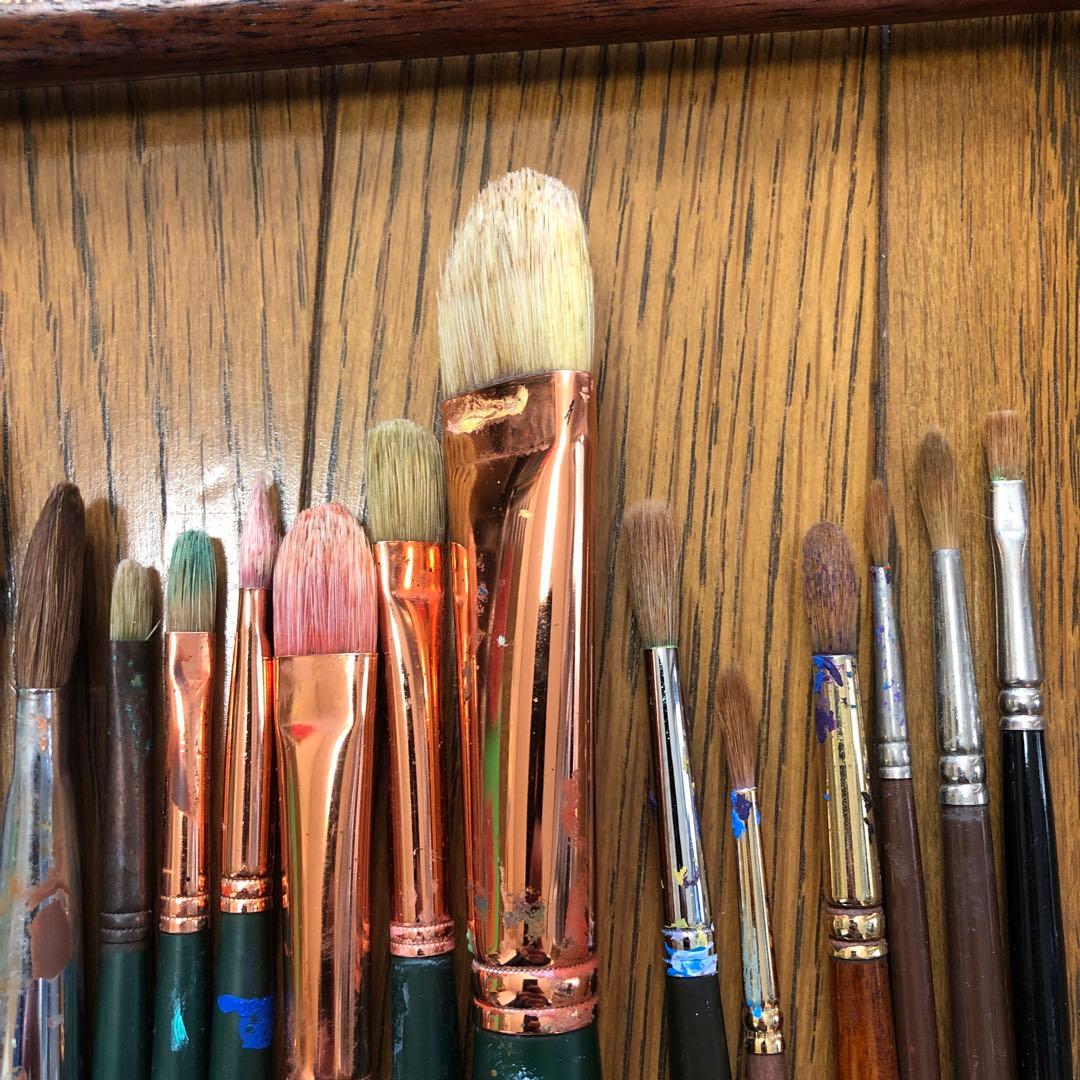 名村油彩筆25本ラファエル・レンブラント・刷毛【34本セット】オイル3本セット