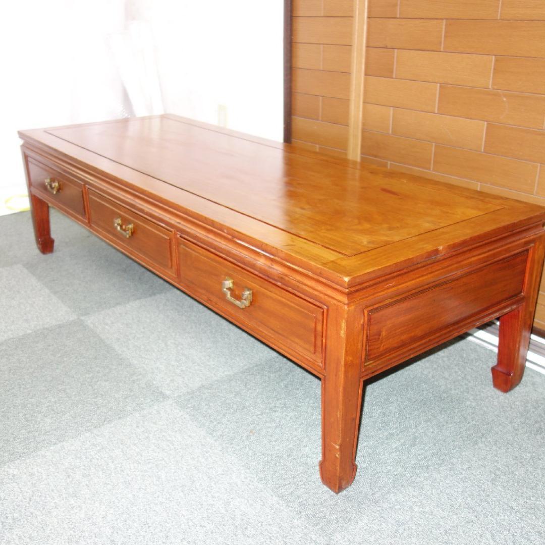 アンティークローテーブル　大型　アンティーク雑貨店舗　什器　展示台　ローテーブル