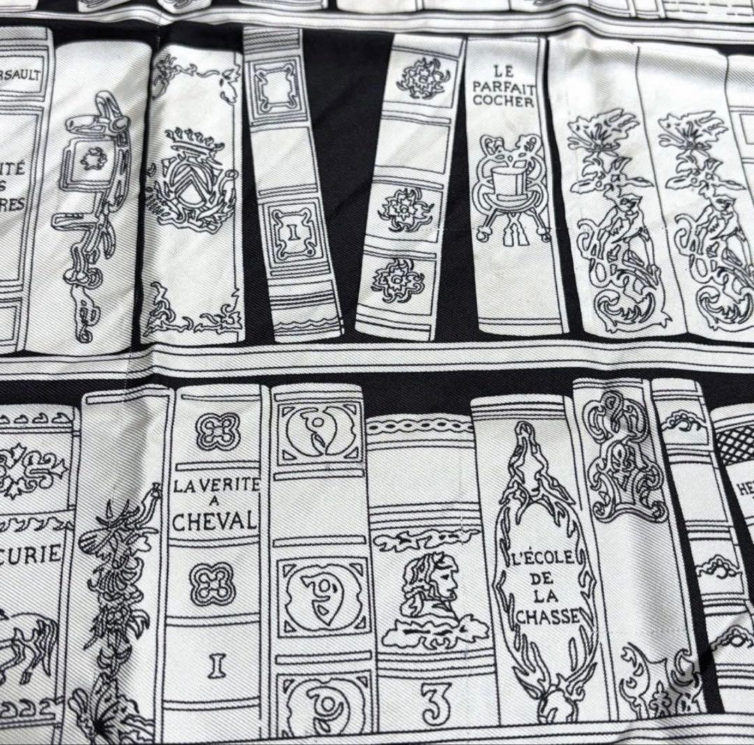 HERMES/エルメス カレ45 図書館 シルク スカーフ c_148