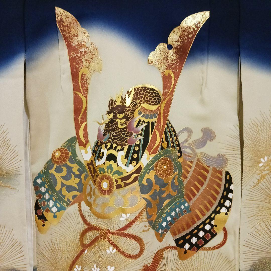 専用☆【3歳&5歳】正絹　七五三　男児　着物　陣羽織　袴　雪駄　小物セット　紺