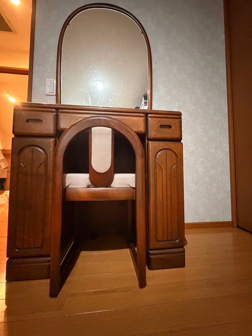木製ドレッサー・鏡台 引き出し付き