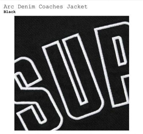 supreme Arc Denim Coaches Jacket ブラック L