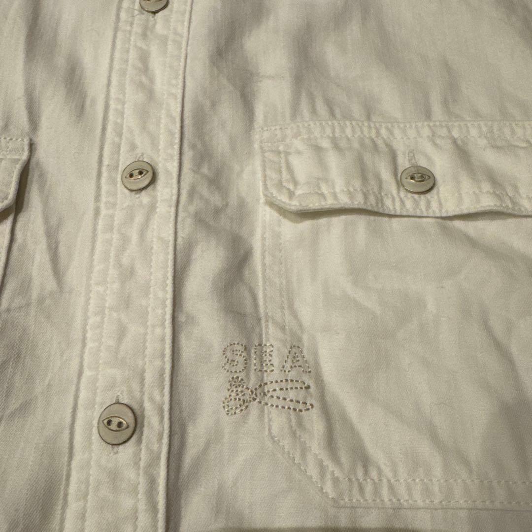 【DENHAM WDS 】新品 DENIM SHIRTS デニムシャツ 白 L