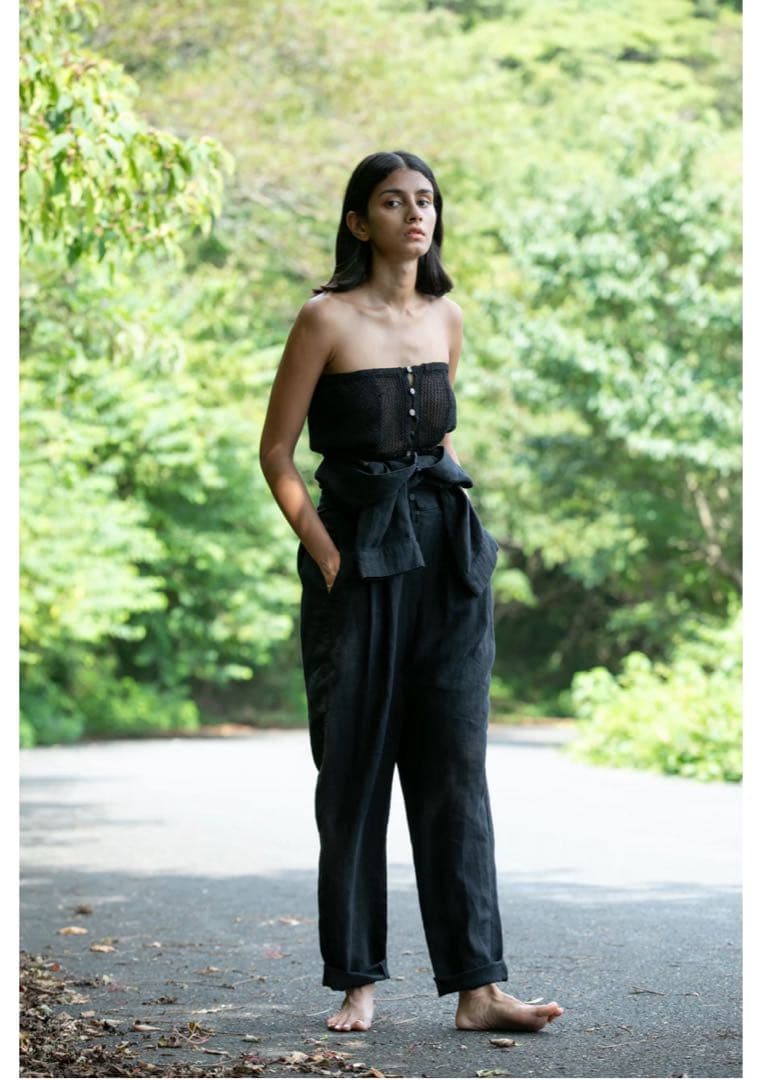 Sale♬タグ付き未使用★Kiira Linen quilt jump suit