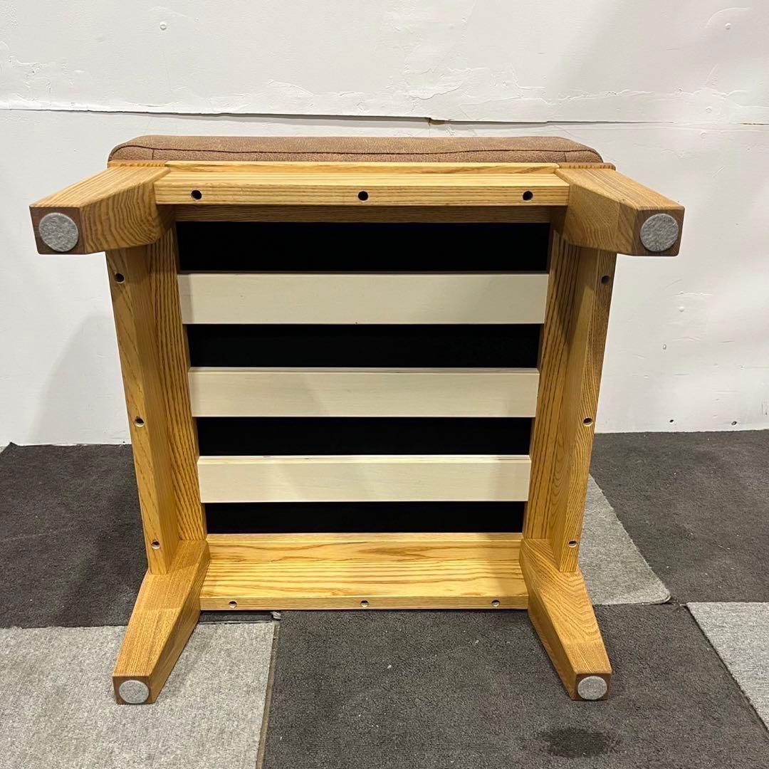 フジシ ハリス 天然木 ソファ オットマン付き 3人掛け 家具 Ma2076