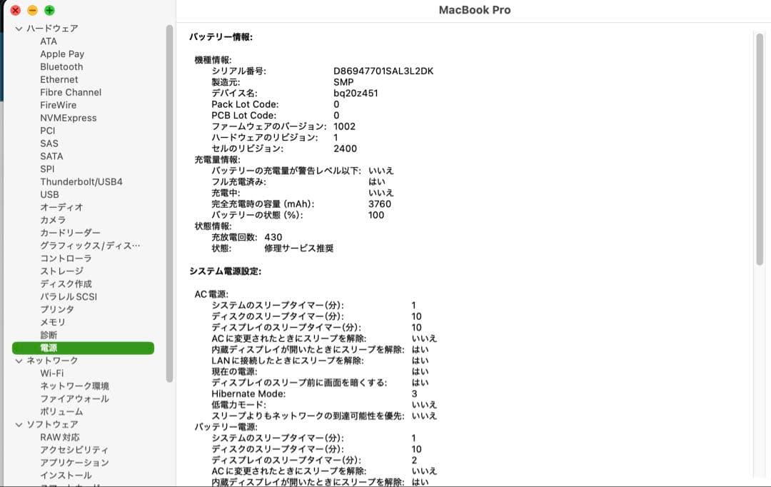 MacBook Pro 13インチ 2019年モデル 128GB 中古