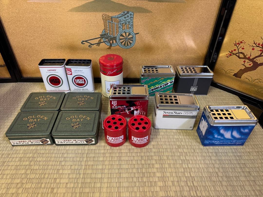 希少　タバコ　たばこ　空缶　空缶灰皿　昭和レトロ　当時物　ノベルティ　セット販売