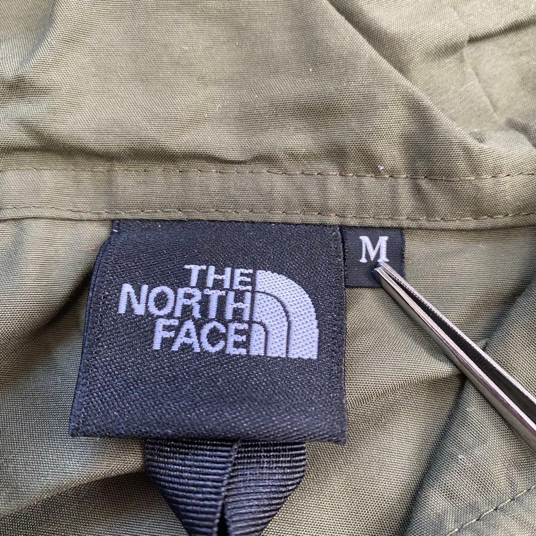 美品★THE NORTH FACE マウンテンパーカー 刺繍ロゴ カーキ M