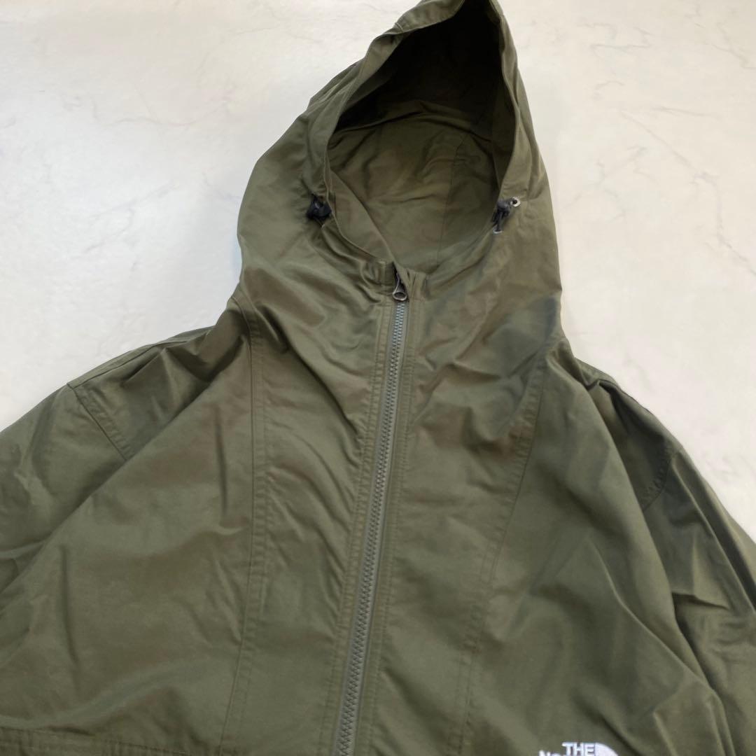 美品★THE NORTH FACE マウンテンパーカー 刺繍ロゴ カーキ M