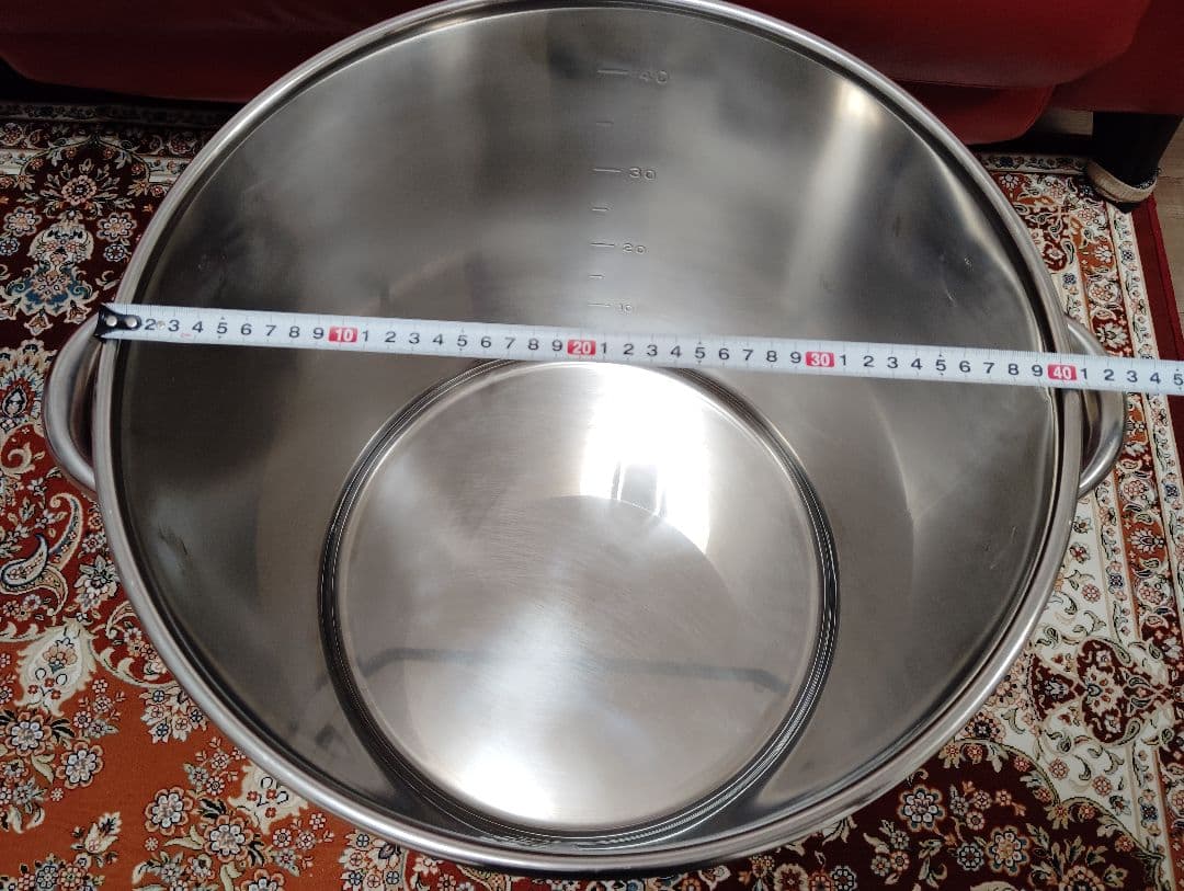 業務用 寸胴鍋 直径39cm 約44L SUS316 モリブデン 大容量
