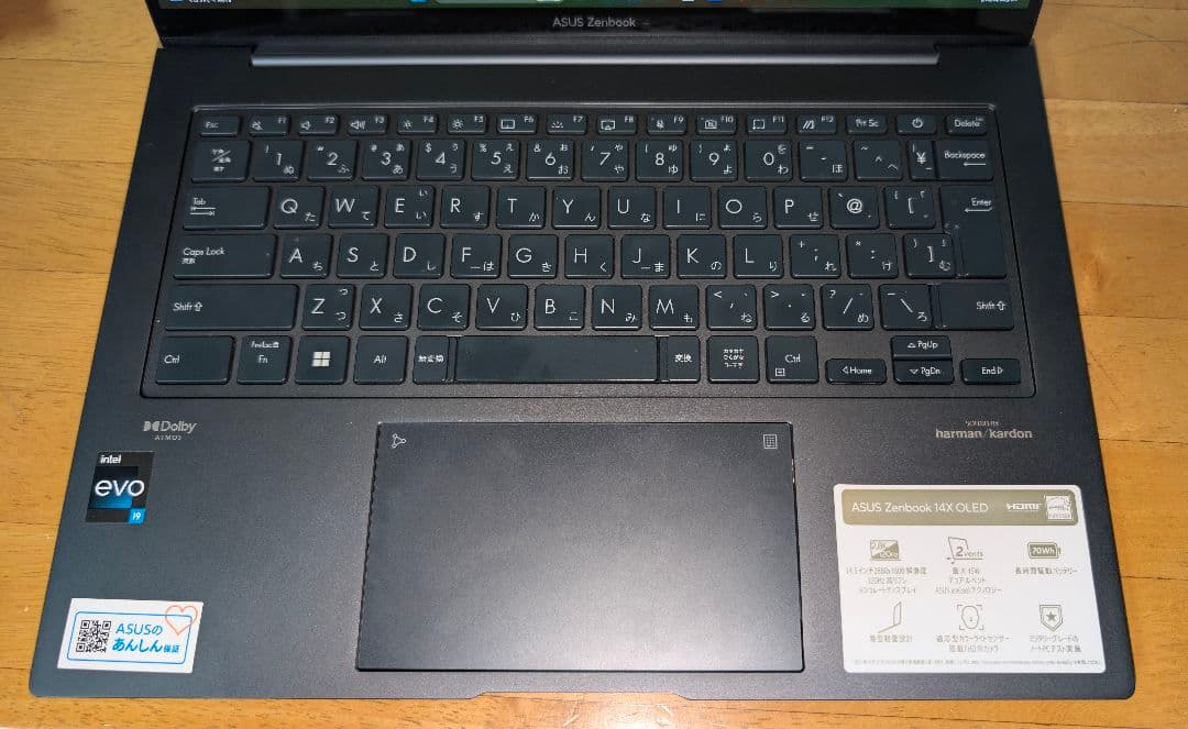 Windowsノート本体 ASUS Zenbook 14X OLED UX3404VA i9-13900H