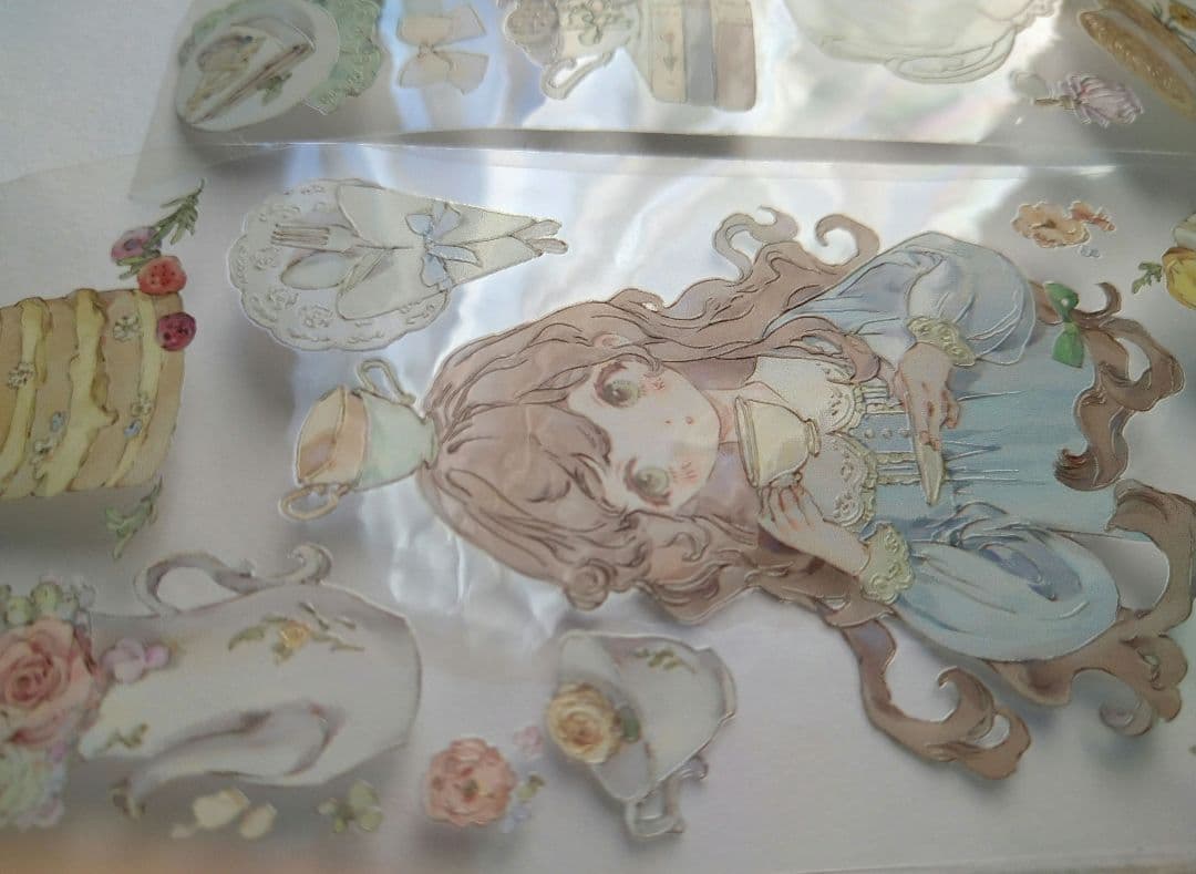 ✩再販✩J45＃夢中的愛爾莎(水晶)檸檬樹 切り売り海外人物マステ女の子
