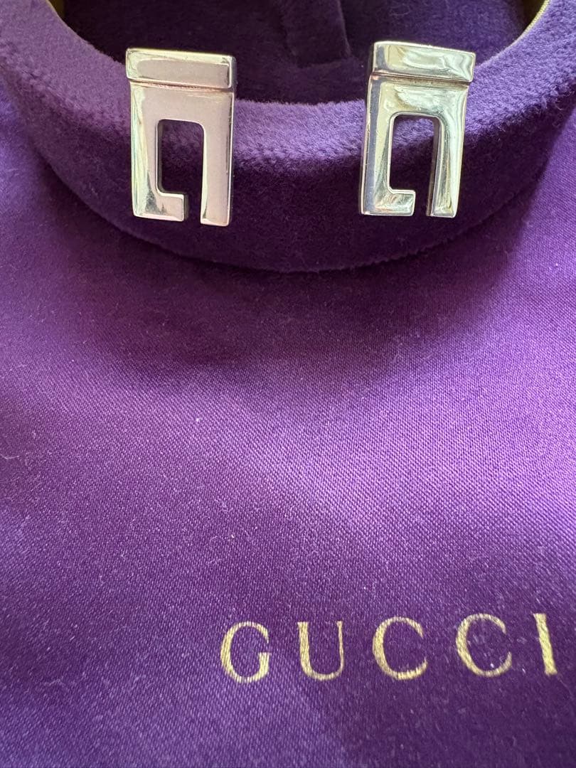 GUCCI グッチ　ピアス　シルバー925 Gマークデザイン　スクエアG