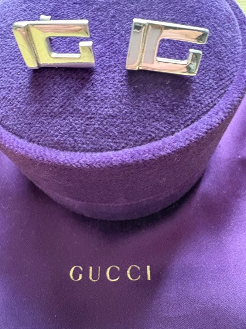 GUCCI グッチ　ピアス　シルバー925 Gマークデザイン　スクエアG