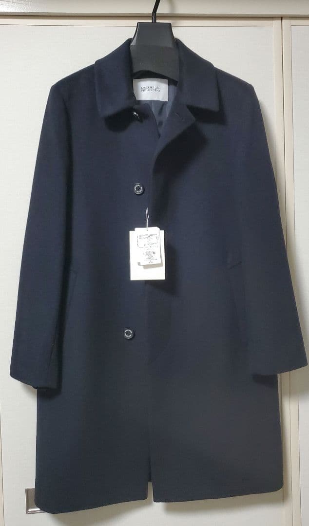 新品未使用　MACKINTOSH ステンカラーロングコート　ネイビー