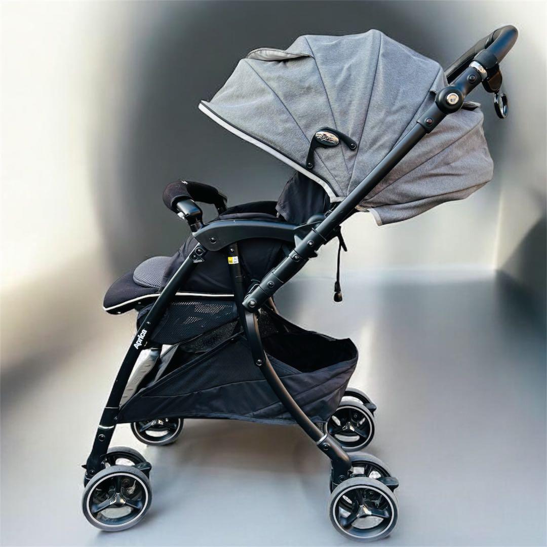 【美品】Aprica ラクーナ ビッテ クッションレザーハンドル A型
