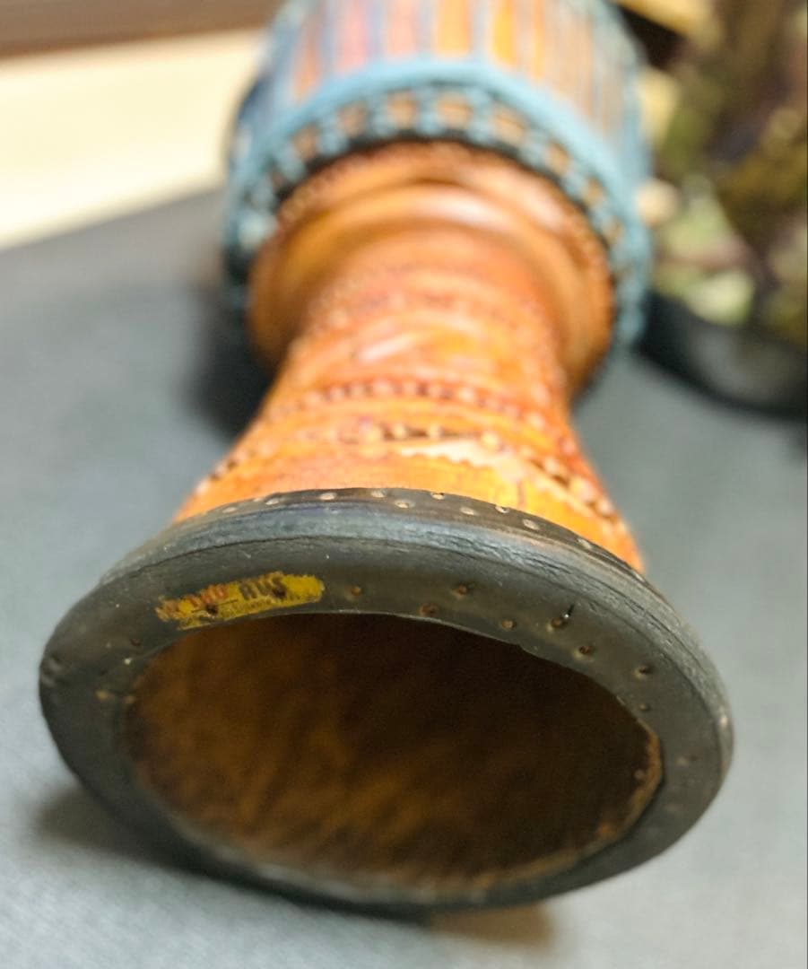 Djembe ジャンベ 高さ約62cm 打面径32.5cm打楽器 ケース付 牛皮